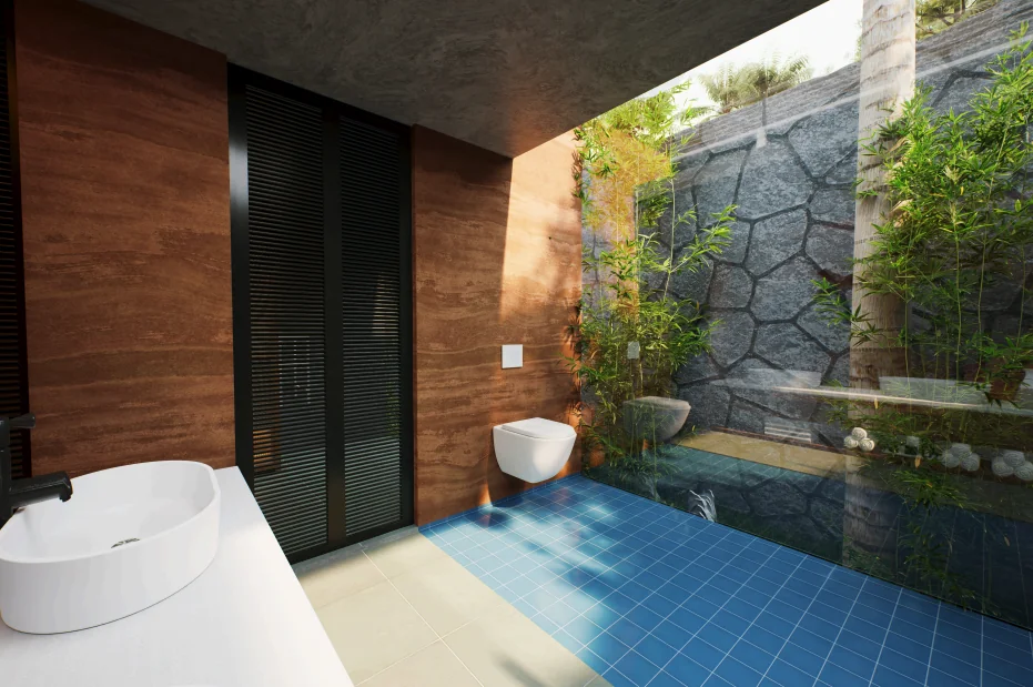 Ayana cottage — bathroom view 1