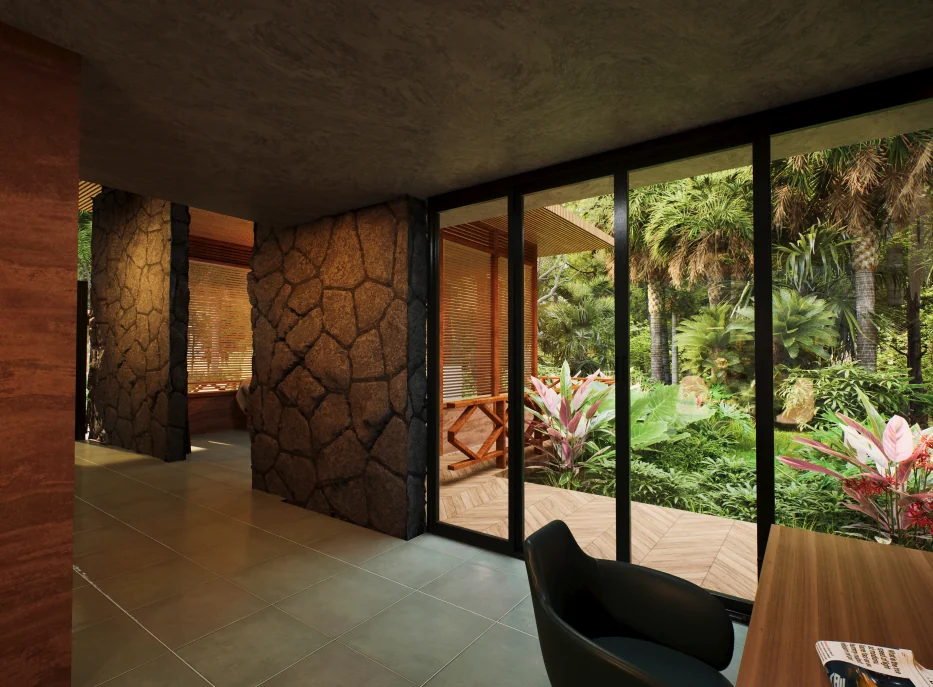 Ayana cottage — living & study view 3