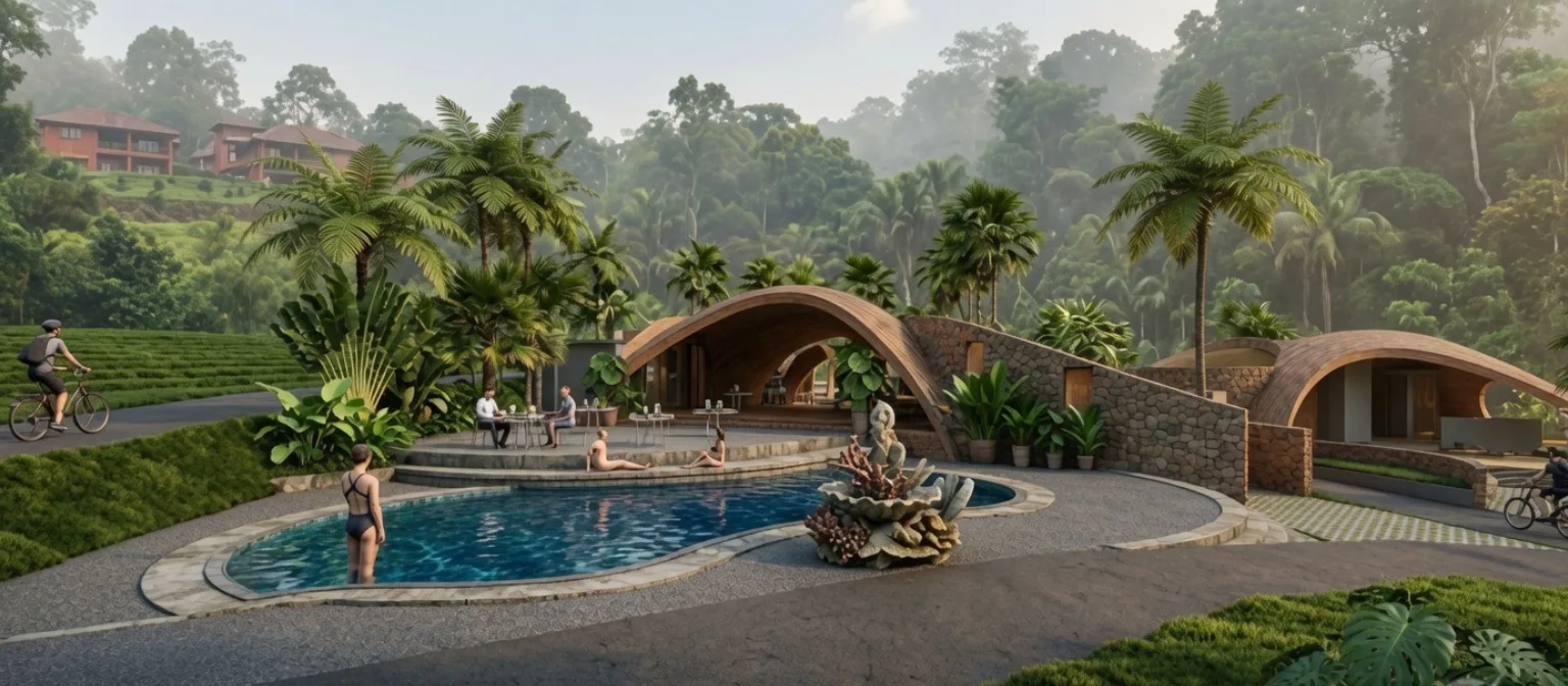 Ayana rammed-earth corridor